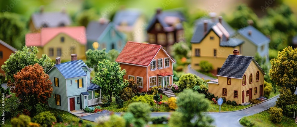 Miniature model of a residential Miniature model of a residential