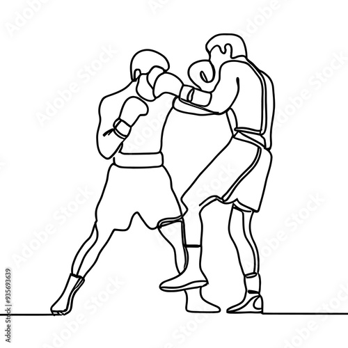 Boxing Line Art