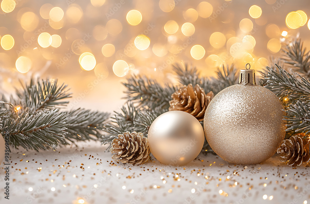 Christmas background with tree and balls Christmas background with tree and balls
