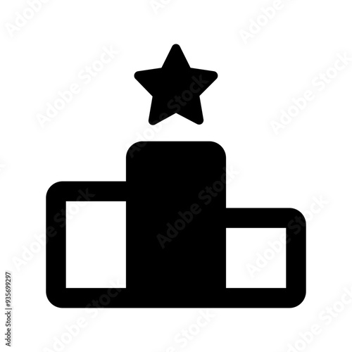 podium glyph icon