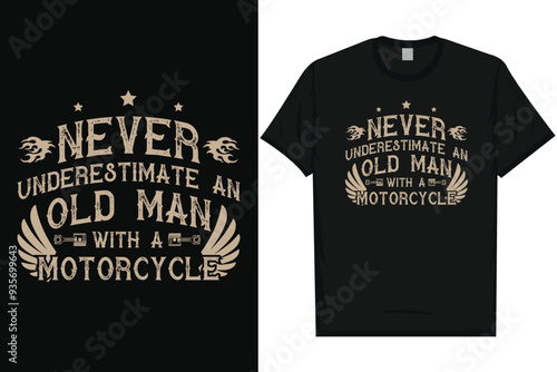 Best motorcycle rider motorbike rider's vintage retro typography graphics tshirt design