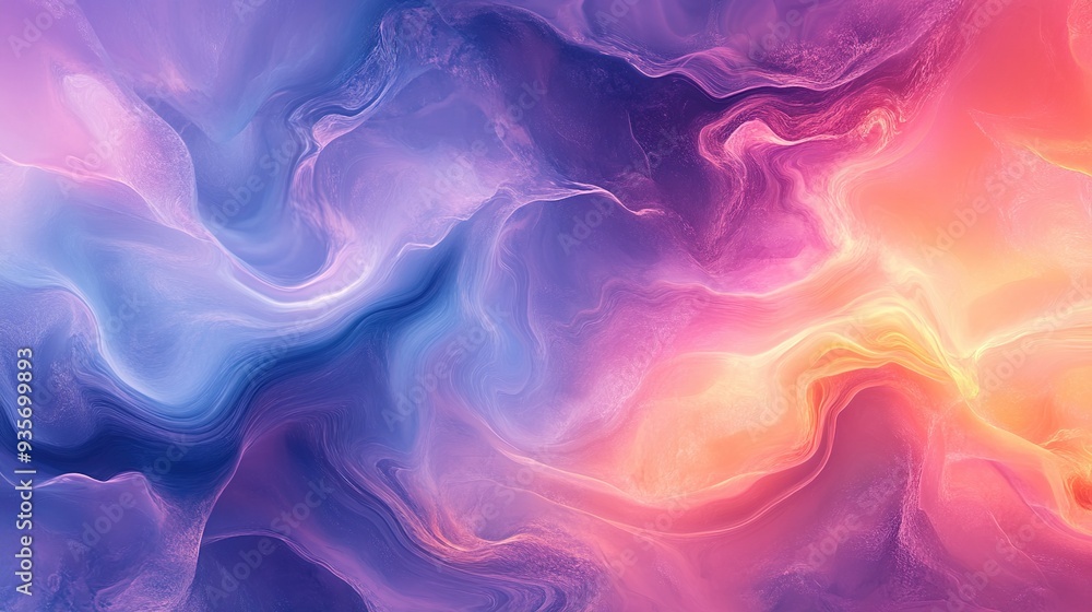 Obraz premium Bold and Vibrant Colors in a Dynamic Futuristic Abstract Interiors Wallpaper