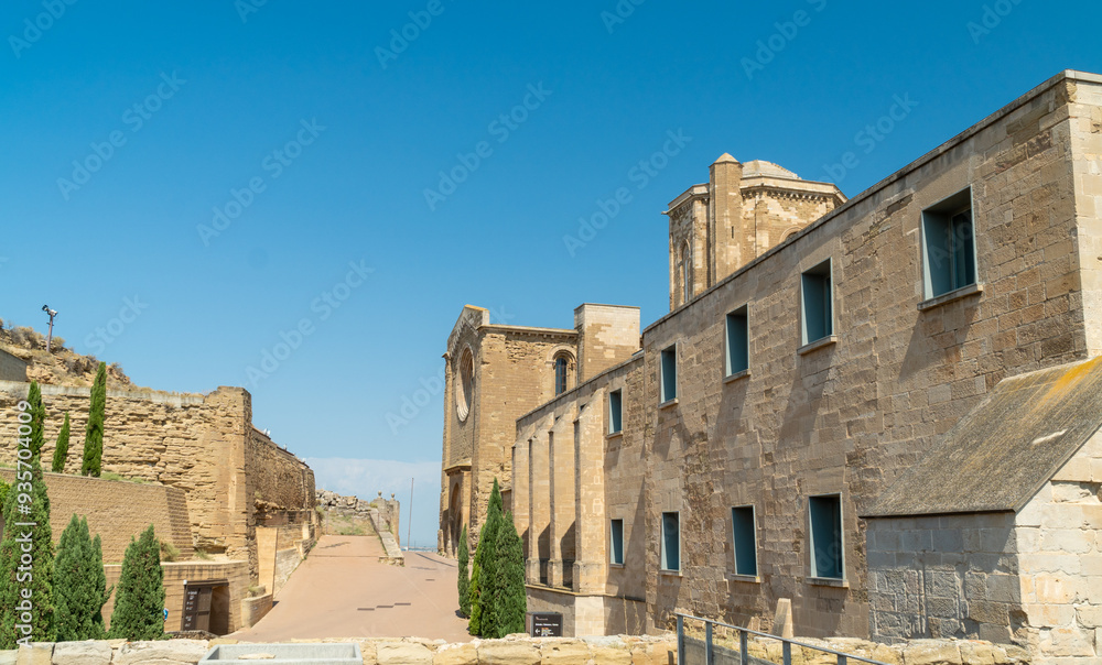 Fototapeta premium Medieval construction, La Seu Vella in Lleida, Cataluña (Spain).