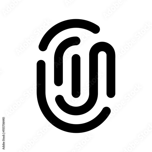 fingerprint glyph icon