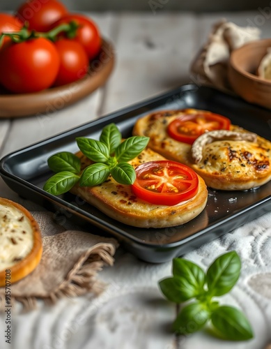 bruschetta with tomato and basil