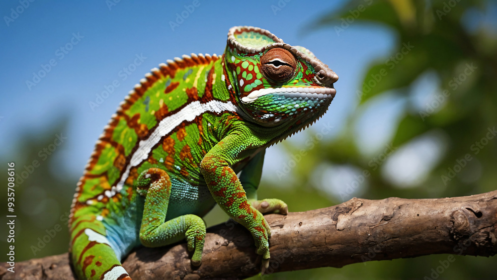 Kameleon w naturalnym środowisku. Generative AI.