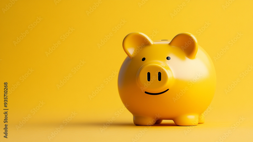 piggy bank with a blank space for captions sits against a chaotic background, symbolizing the pursuit of financial stability amidst life's disorder piggy bank with a blank space for captions sits against a chaotic background, symbolizing the pursuit of financial stability amidst life's disorder