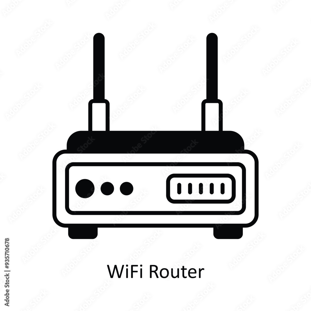 WiFi Router vector solid icon design illustration ,music equipment symbol on white background ,EPS 10 file WiFi Router vector solid icon design illustration ,music equipment symbol on white background ,EPS 10 file