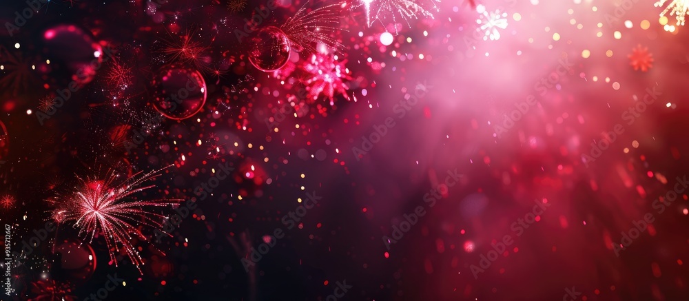 New Year fireworks and copy space an abstract holiday backdrop New Year fireworks and copy space an abstract holiday backdrop
