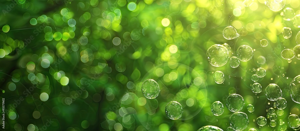 Soap bubbles drifting through the air with a naturally blurred green bokeh background and copy space Soap bubbles drifting through the air with a naturally blurred green bokeh background and copy space