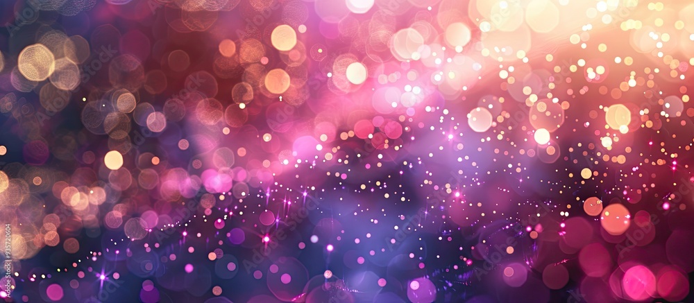 Abstract bokeh backdrop featuring shimmering defocused sparkles Copy space Festive Christmas background