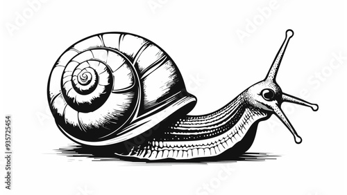 Snail Animal Sketch Style
