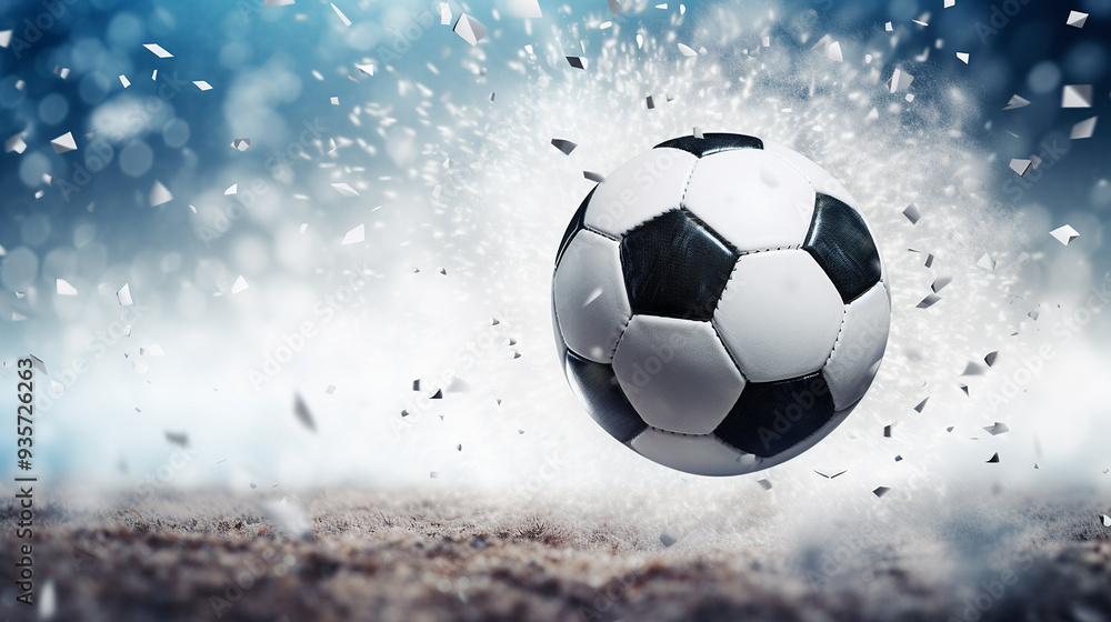 Fototapeta premium Realistic abstract football background scary