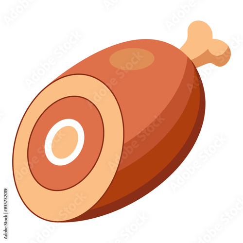 pork knuckle illustration, festival, meat