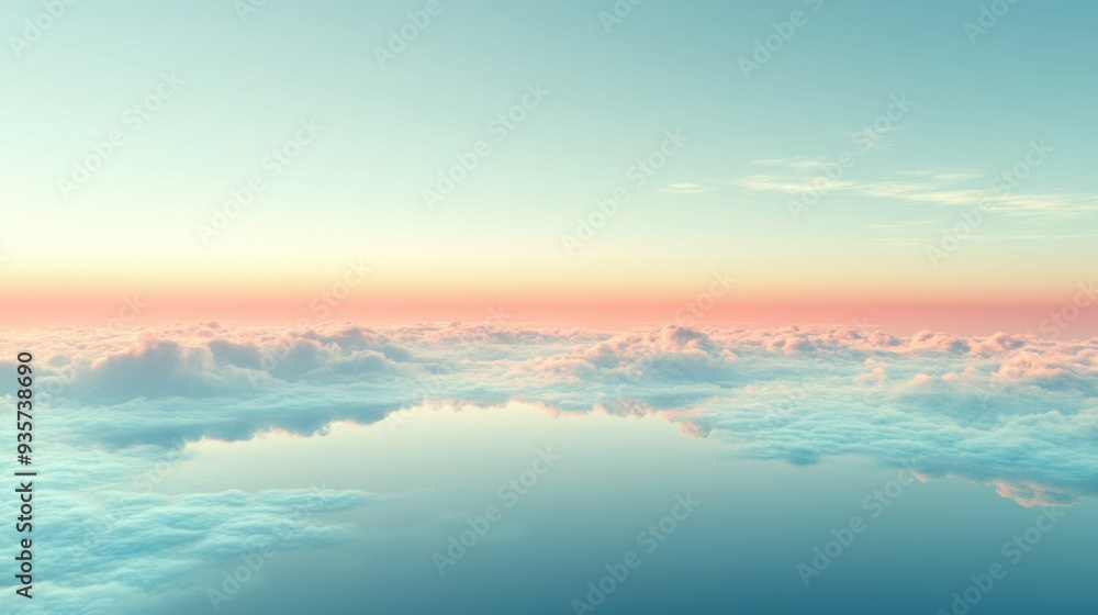 Naklejka premium Serene Sky Above Clouds