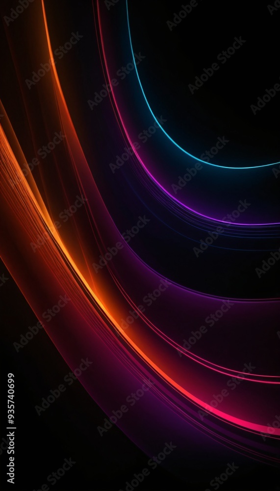 High-Contrast Dark and Neon Abstract Designs for Trendy Digital Wallpapers. Ai generated images High-Contrast Dark and Neon Abstract Designs for Trendy Digital Wallpapers. Ai generated images