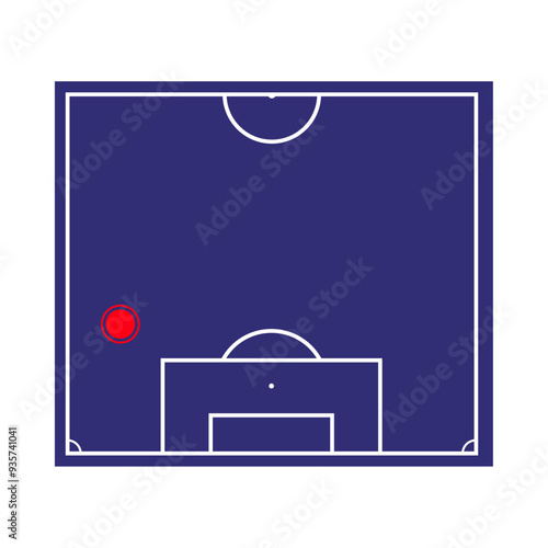 Left back or football defender, player position for scouting or transfer, LB player position, scouting role, tactics and strategy, lineup athlete, protection and block, vector illustration