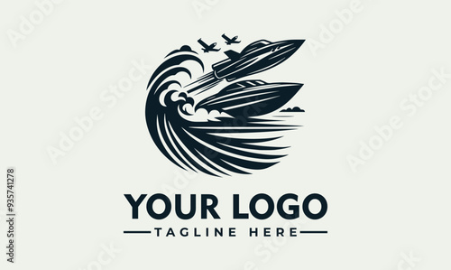 timeless and elegant yacht silhouette logo vector sail boat perfect for businesses associated with luxury, travel, and maritime industries. The isolated vector illustration exudes sophistication and r