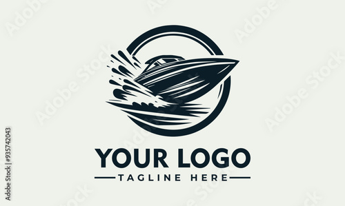 timeless and elegant yacht silhouette logo vector sail boat perfect for businesses associated with luxury, travel, and maritime industries. The isolated vector illustration exudes sophistication and r