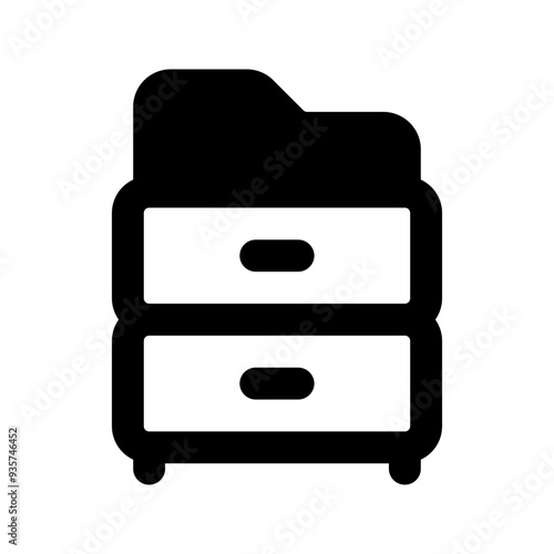 filing cabinet glyph icon