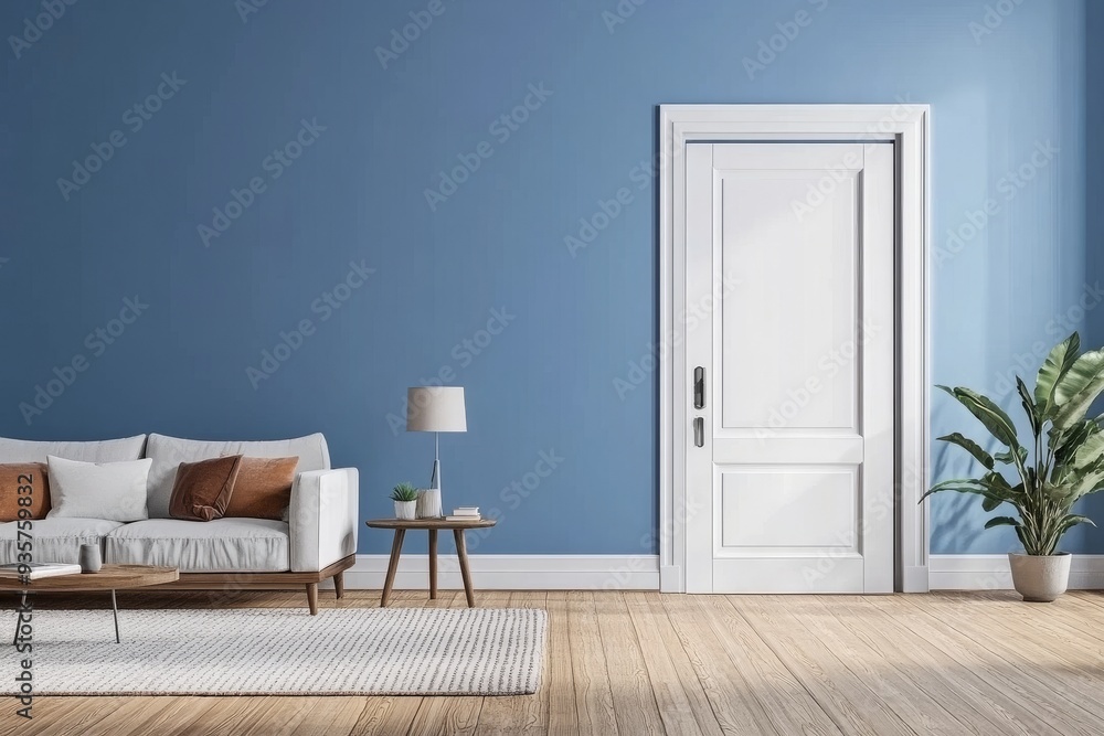 -Sofa, bookshelf, wooden floor in a living room. -Wide panoramic window in living room. -Cozy reading place for friends. -3D rendering of living room. -Sofa, bookshelf, wooden floor in a living room. -Wide panoramic window in living room. -Cozy reading place for friends. -3D rendering of living room.