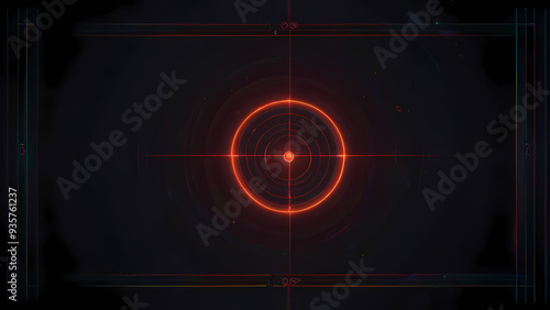 minimalist flat vector background featuring a target with laser beams converging on a single point