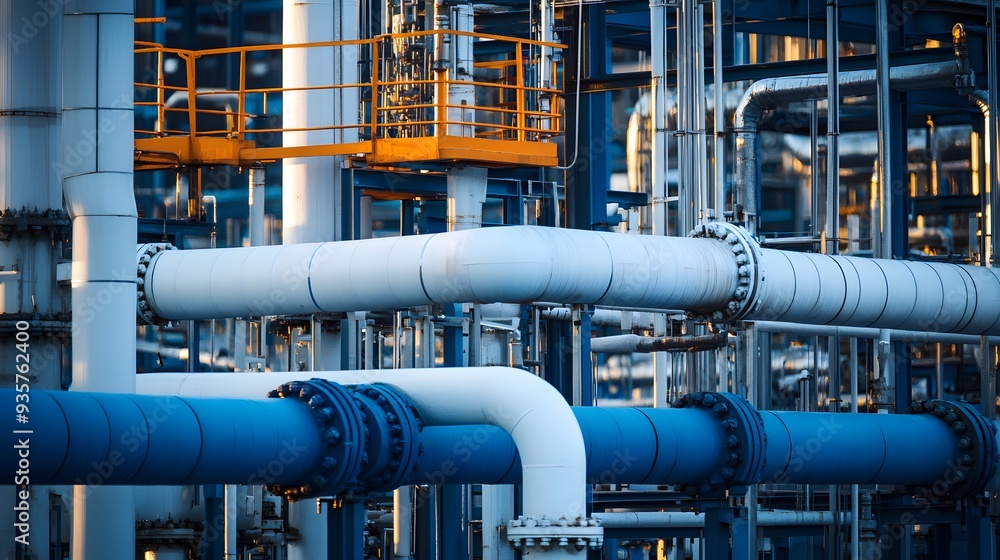 A blue pipe with a white cap and a blue cap A blue pipe with a white cap and a blue cap