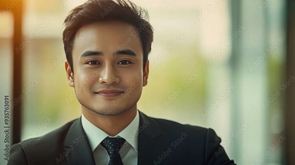 Portrait of a smiling young businessman in a suit. Portrait of a smiling young businessman in a suit.