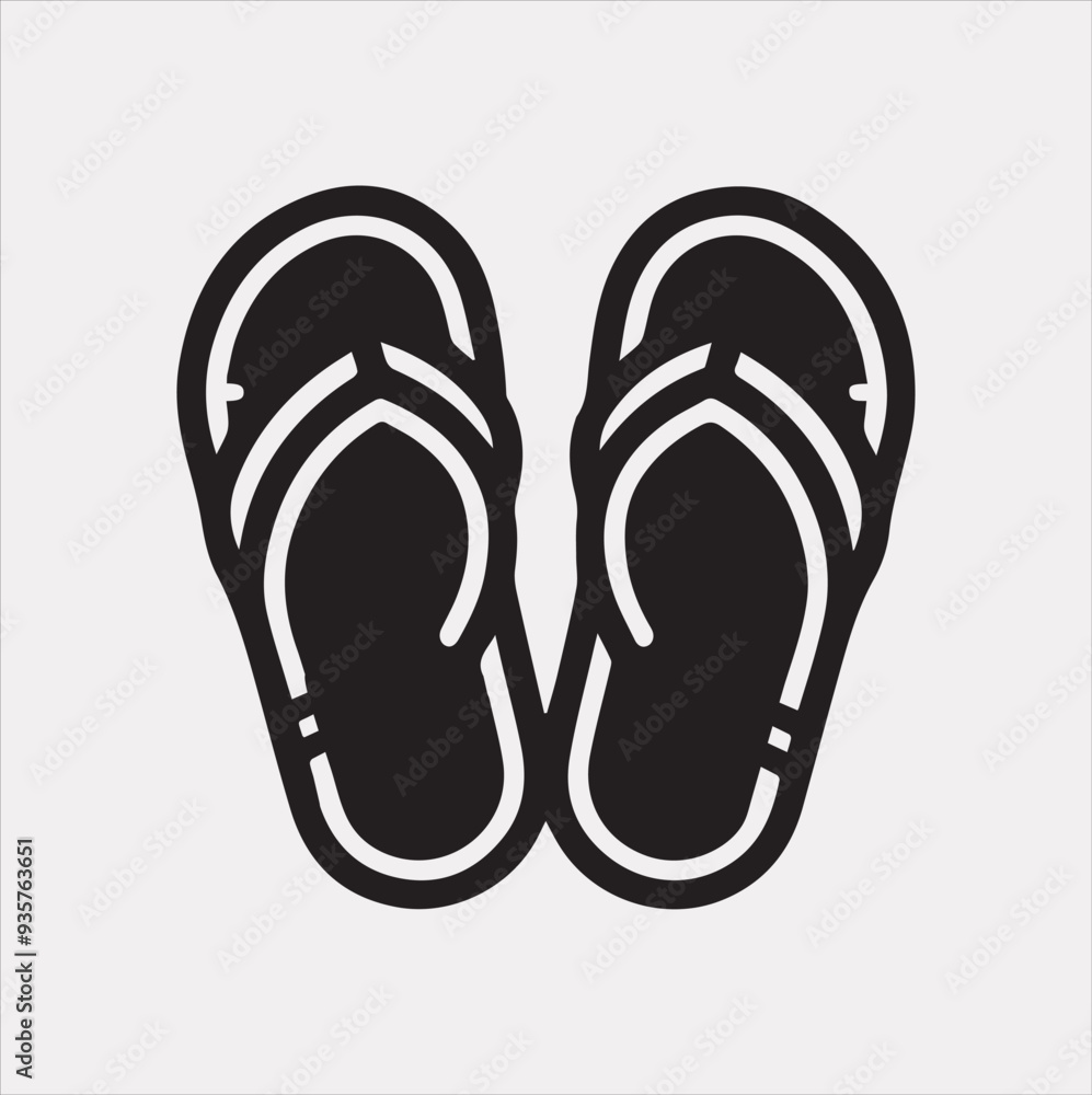 slippers outline Vector silhouette illustration icon on a white background slippers outline Vector silhouette illustration icon on a white background