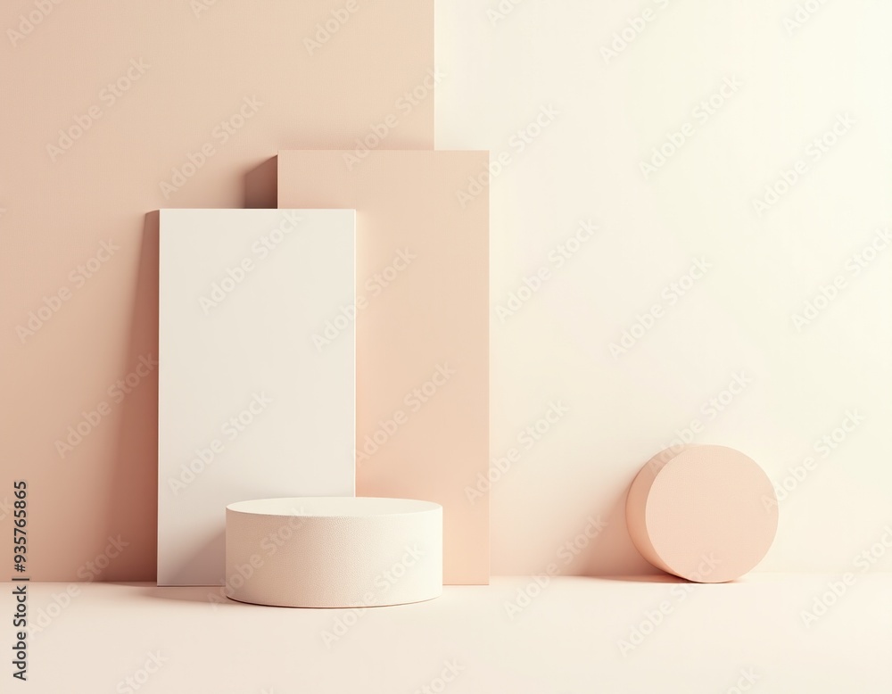 Modern Abstract Painting: Neutral Colors, Open Space, and Balanced Design Modern Abstract Painting: Neutral Colors, Open Space, and Balanced Design