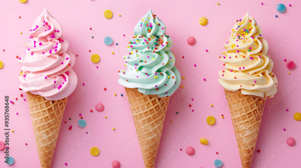 Ice cream cones. Ice cream cones.