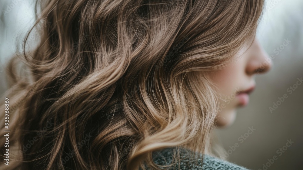 A woman with soft, wavy hair stands outdoors, her profile highlighted by gentle morning light, creating a serene atmosphere. A woman with soft, wavy hair stands outdoors, her profile highlighted by gentle morning light, creating a serene atmosphere.