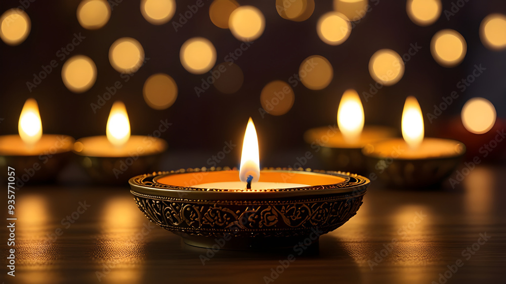 Diwali lamp element. Diwali Celebration Lighting a Sparkler Alongside Traditional Diya Oil Lamp. Diwali lamp element. Diwali Celebration Lighting a Sparkler Alongside Traditional Diya Oil Lamp.