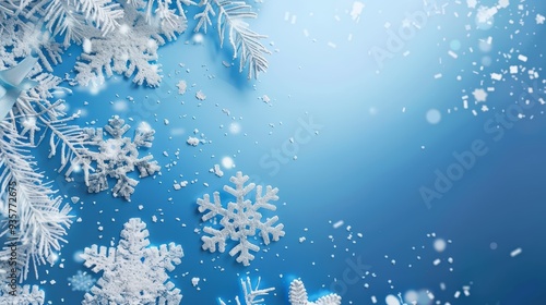 Wallpaper Mural Wintery blue background Torontodigital.ca