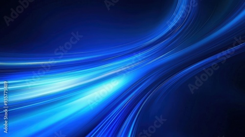 Abstract blue light streaks