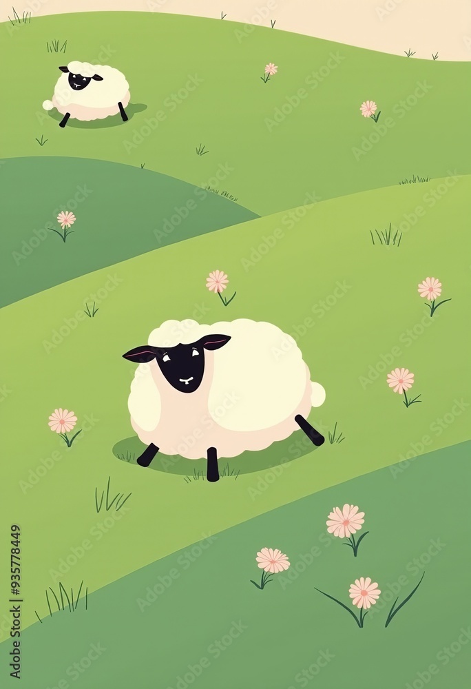 Cute and Simple Sheep Drawing: Top View of Peaceful Sheep on a Pastel Grassland
Cute and Simple Sheep Drawing: Top View of Peaceful Sheep on a Pastel Grassland