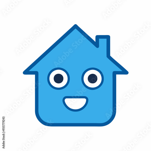 A cool, persuasive icon of a house for real estate.