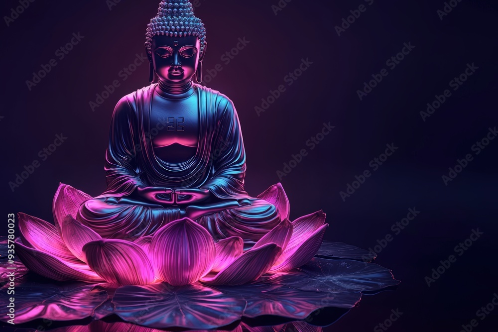 Buddha statue in lotus pose Buddha statue in lotus pose
