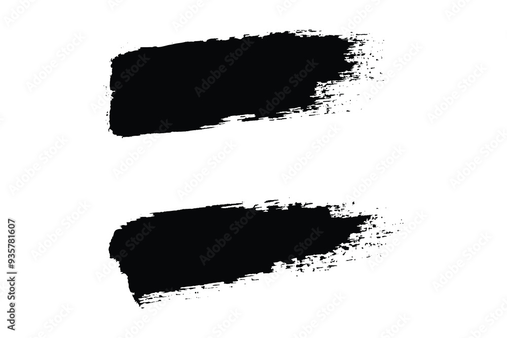 Fototapeta premium Paint brush stroke set, grungy ink brush stroke, colorful dirty brush strokes
