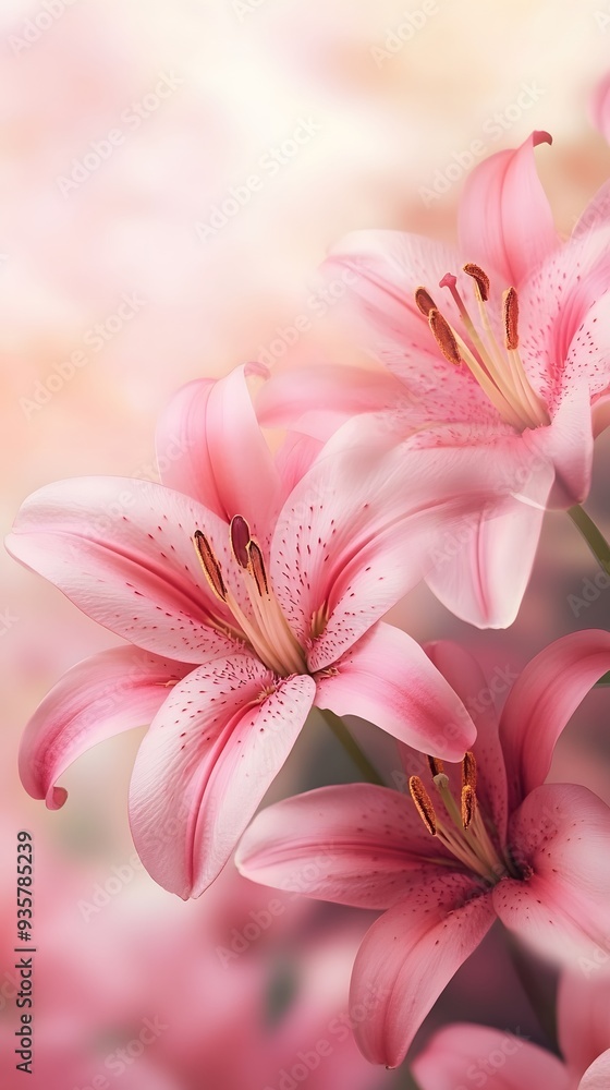 Fototapeta premium pink lily background