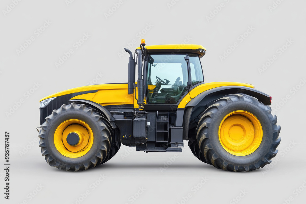 Advanced Tractor Equipment Against Neutral Grey Advanced Tractor Equipment Against Neutral Grey