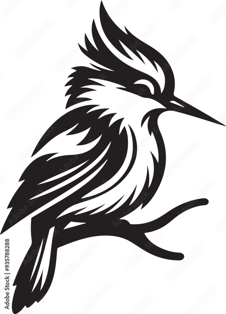 Fototapeta premium bird silhouette vector style with white background