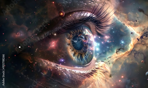 open eye in space. 