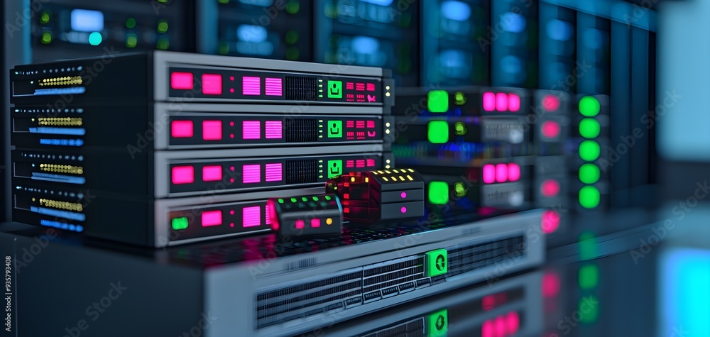 A server managing e-commerce transactions, ensuring fast and secure purchases for customers A server managing e-commerce transactions, ensuring fast and secure purchases for customers