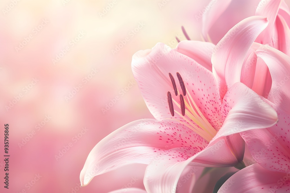 Fototapeta premium pink lily background