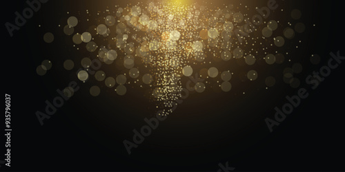 Abstract elegant gold glowing line with lighting effect sparkle