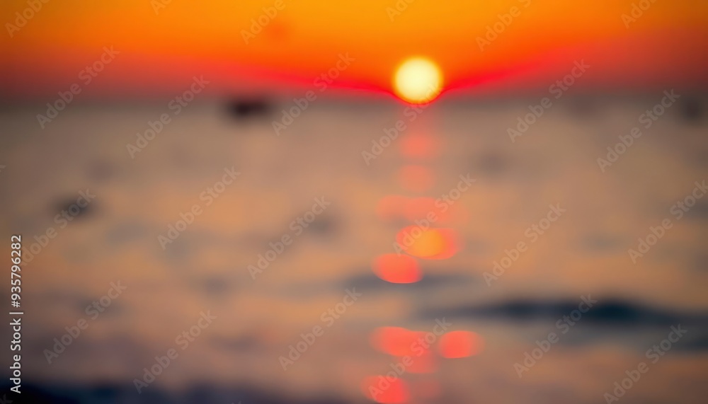 Abstract background of sunset colored bokeh at the shore, ai Abstract background of sunset colored bokeh at the shore, ai