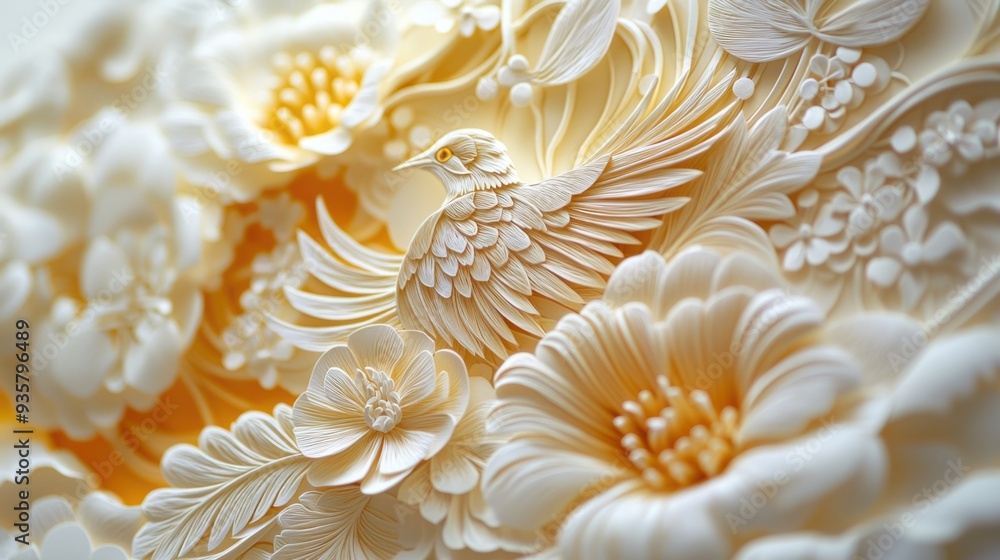 Precision in Paper: Close-up of Exquisite Paper Cutting Artwork Precision in Paper: Close-up of Exquisite Paper Cutting Artwork