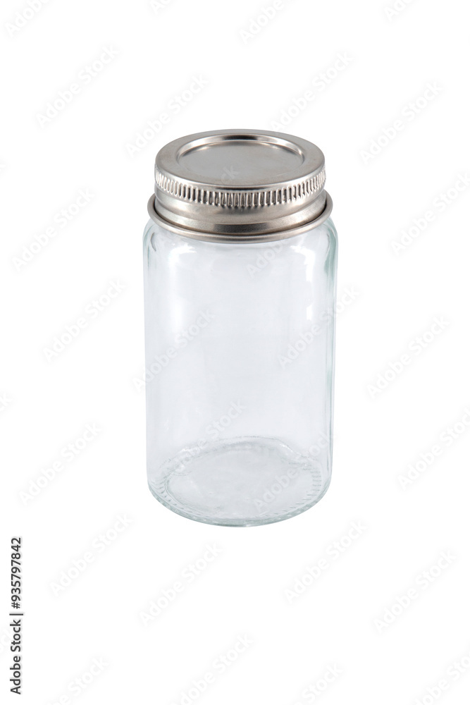 small empty glass bottle isolated on white background small empty glass bottle isolated on white background
