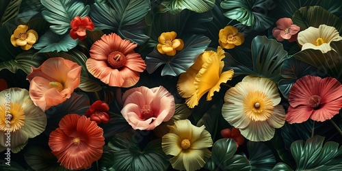 Wallpaper Mural flowers in the garden Torontodigital.ca